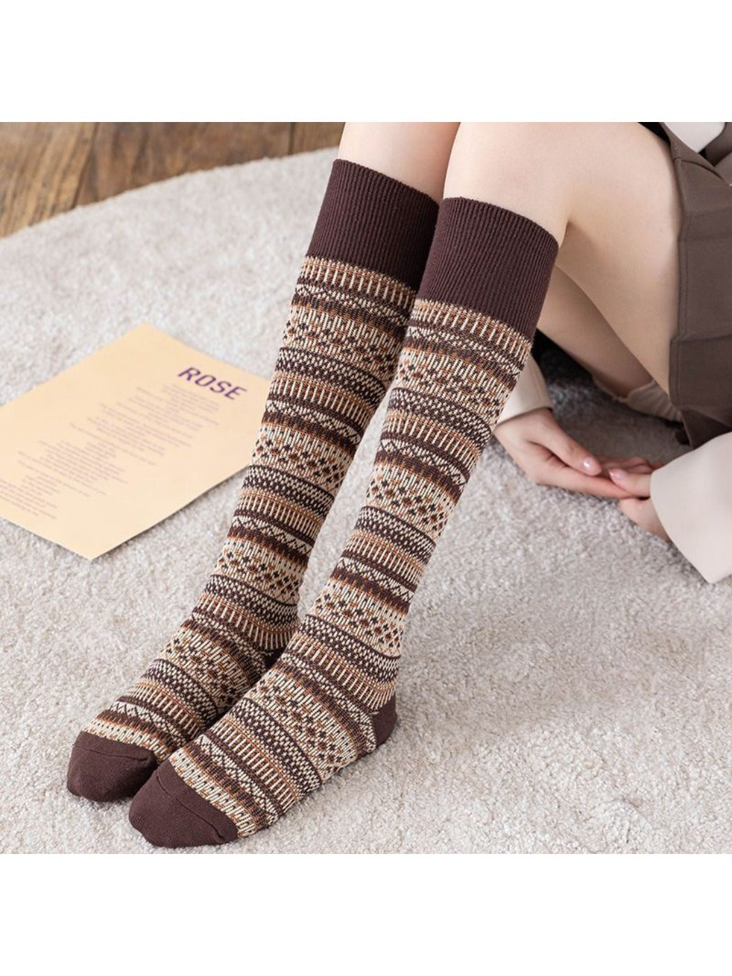 Rufia - Vintage Long Knee High Socks for Women