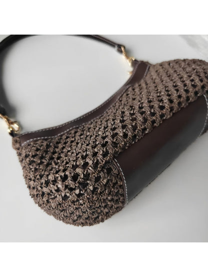 Cosbai - Dark Woven Shoulder Bag - image 4