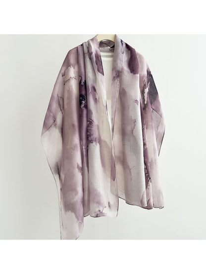 Scarvii - Abstract Style Floral Print Summer Wrap Scarf