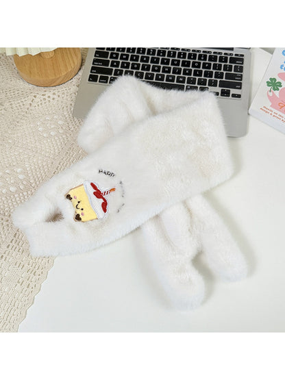 Gloving - Cute Plush Cake Motif Women's Warm Gloves