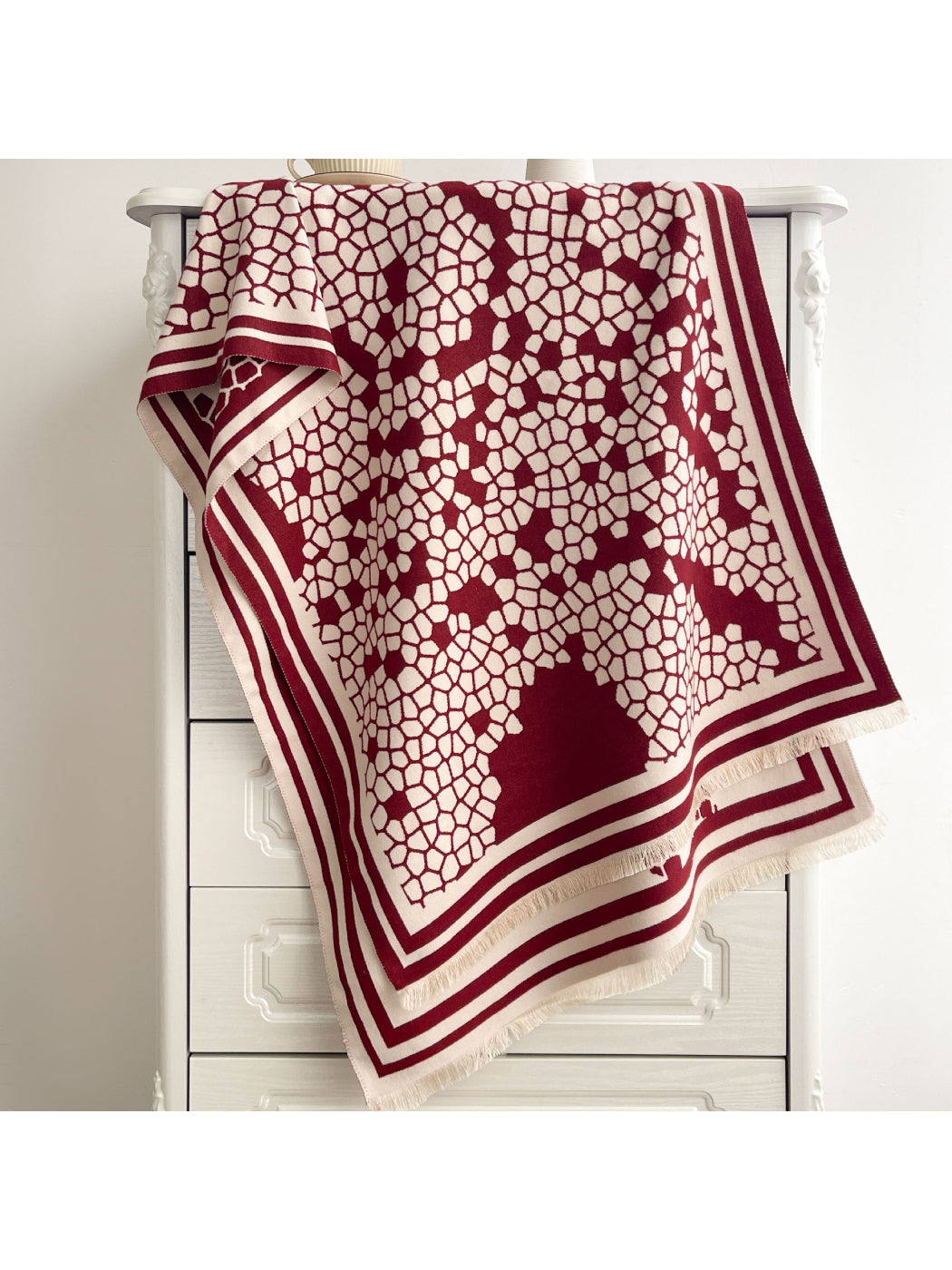 Scarvii - Reversible Retro Geometric Pattern Print Scarf & Shawl