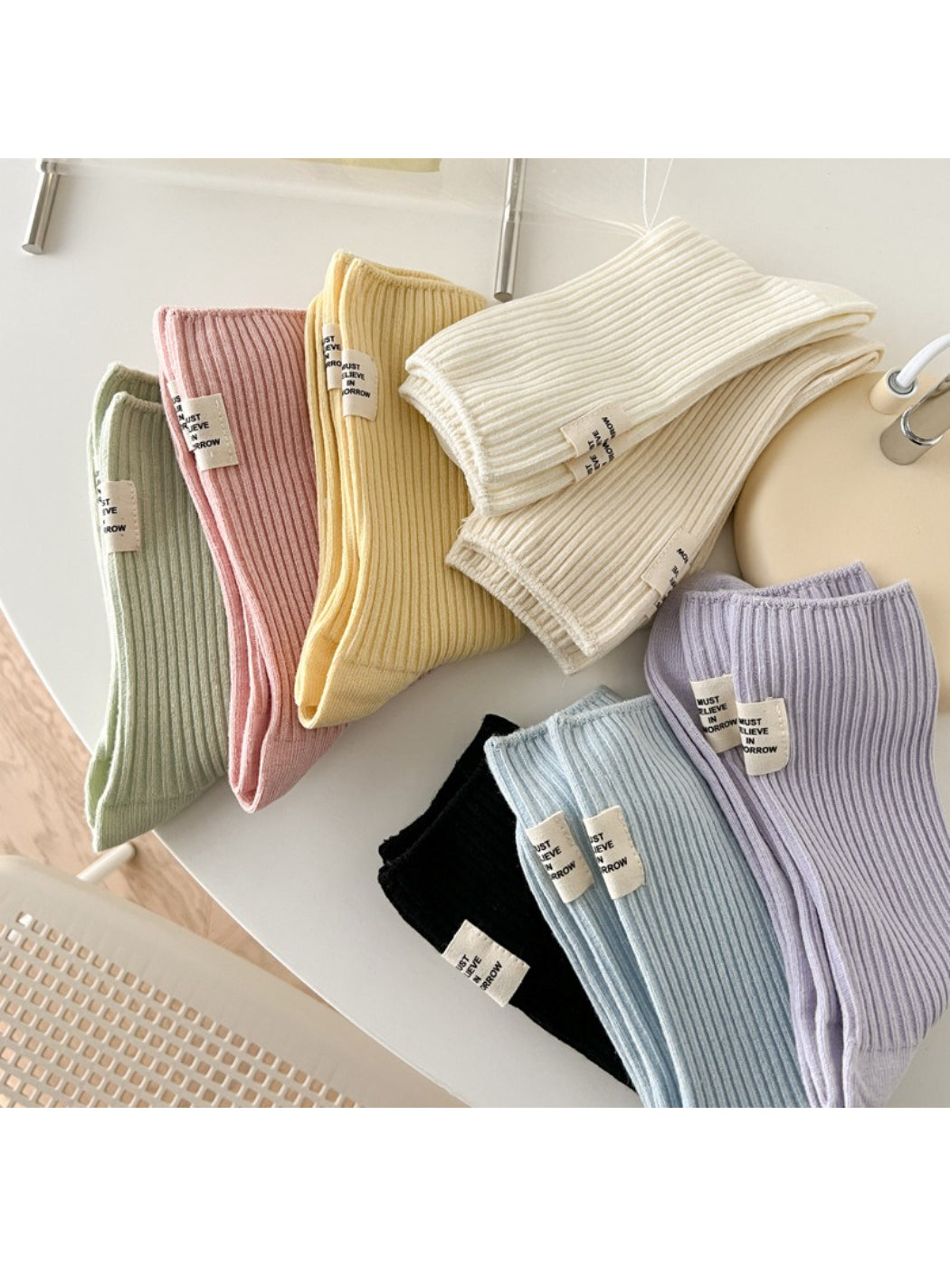 Rufia - Soft Tone Ribbed Crew Socks product image 3