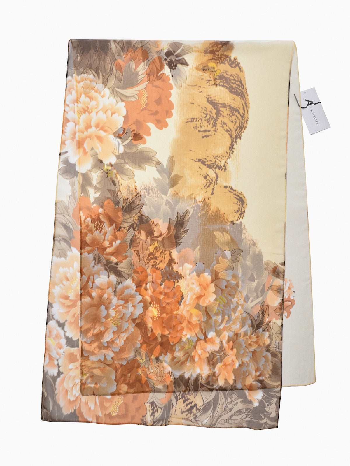 Scarvii - Vibrant Peony Print Scarf - Light & Feminine
