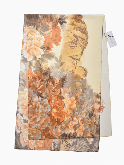 Scarvii - Vibrant Peony Print Scarf - Light & Feminine