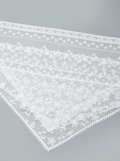 White Lace Vintage Floral Headband