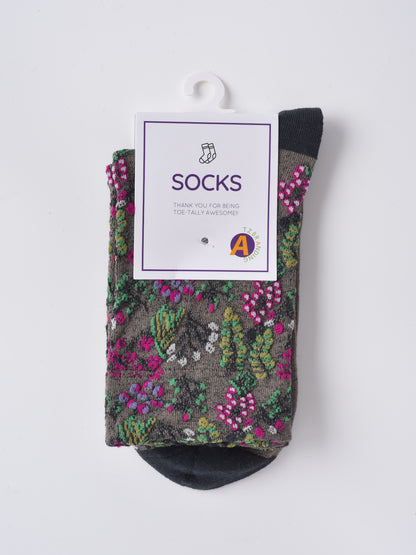 Rufia - Wild Bloom Texture Crew Socks