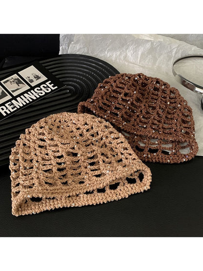 Haila - Foldable No Brim Vintage Style Knit Beanie