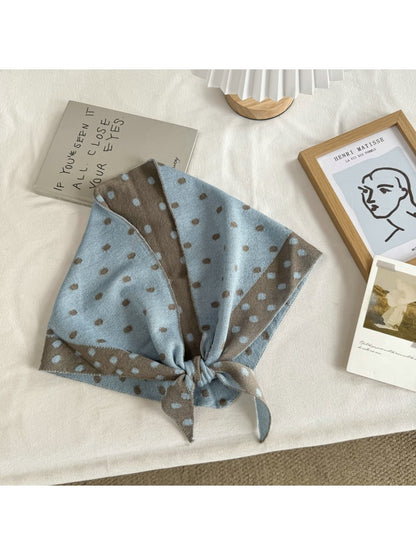 Scarvii - Polka Dot Color Block Triangle Bandana