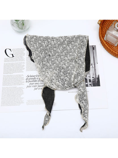 Scarvii - Floral Printed Plant Motif Triangle Bandana