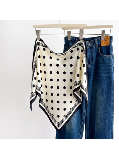 Scarvii - Polka Dot Border Square Scarf