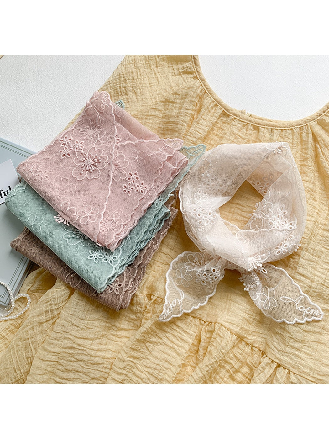 Scarvii - Long Narrow Lace Scarf