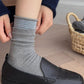 Rufia - Grey Classic Pattern Turn-Cuff Mid-Crew Socks