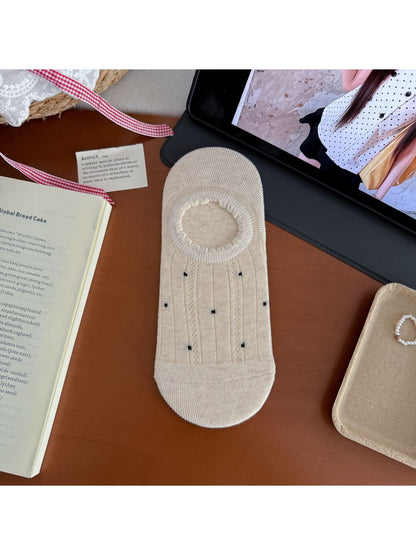 Rufia - Minimal Dot Pattern Women's Invisible Socks