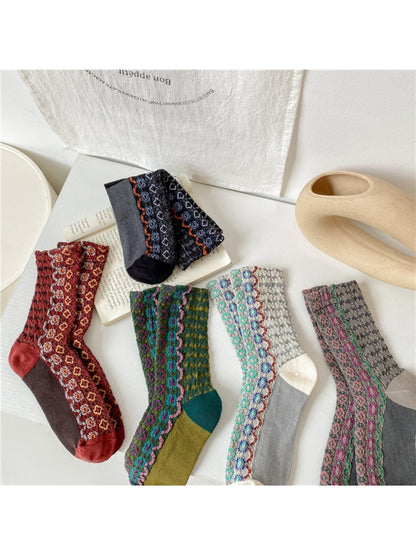 Rufia - Folk Pattern Crew Socks