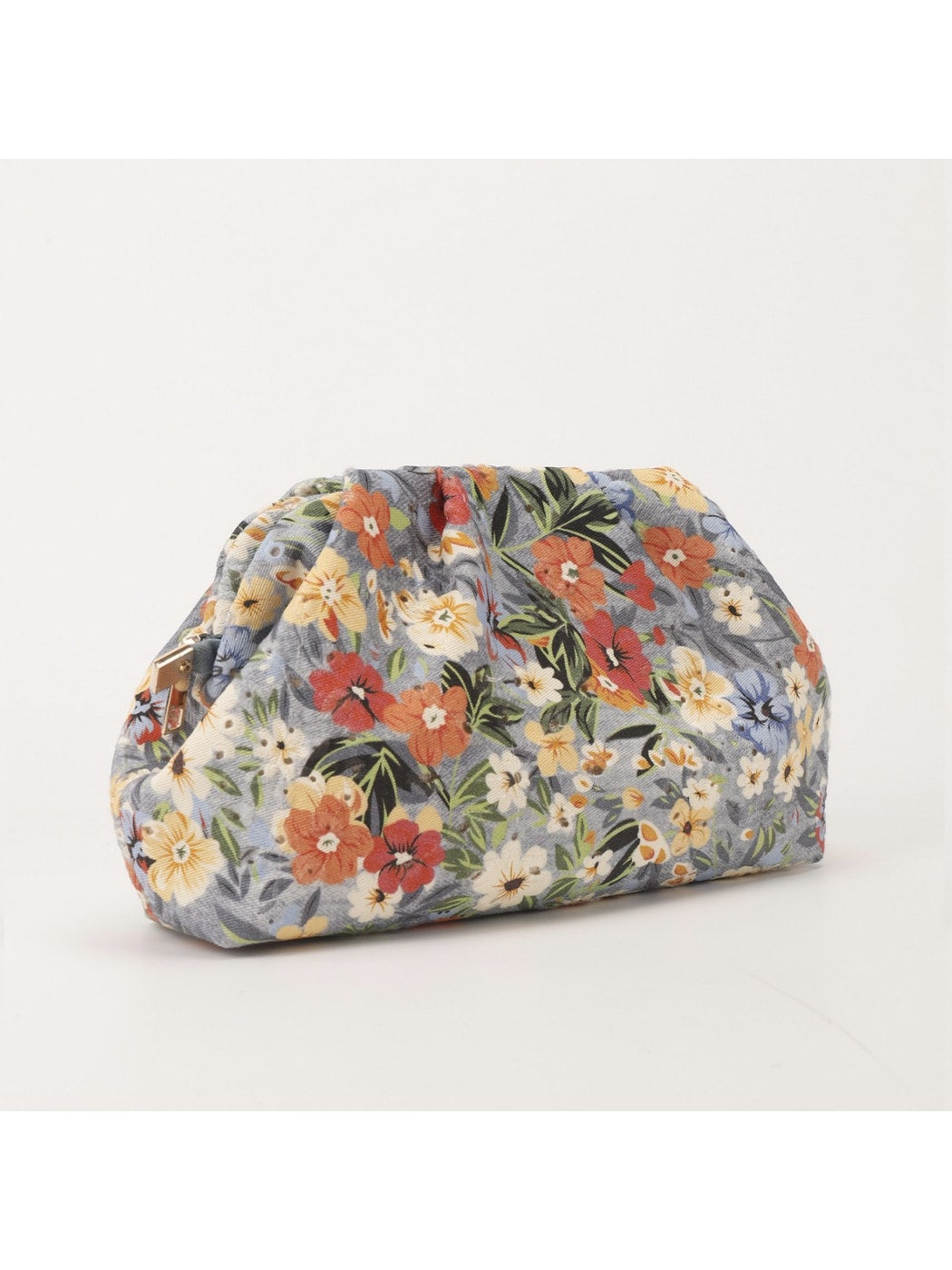 Cosbai - Retro Floral Print Small Clutch Bag