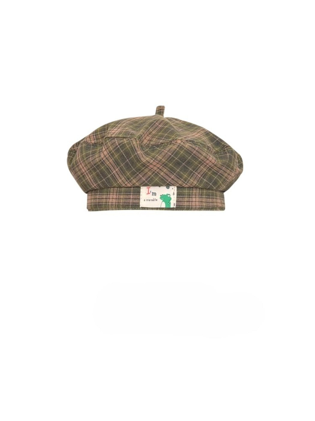 Haila - Plaid Patch Casual Beret Hat