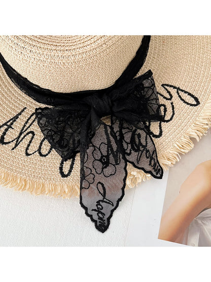 Scarvii - Floral Lace Long Narrow Decorative Scarf