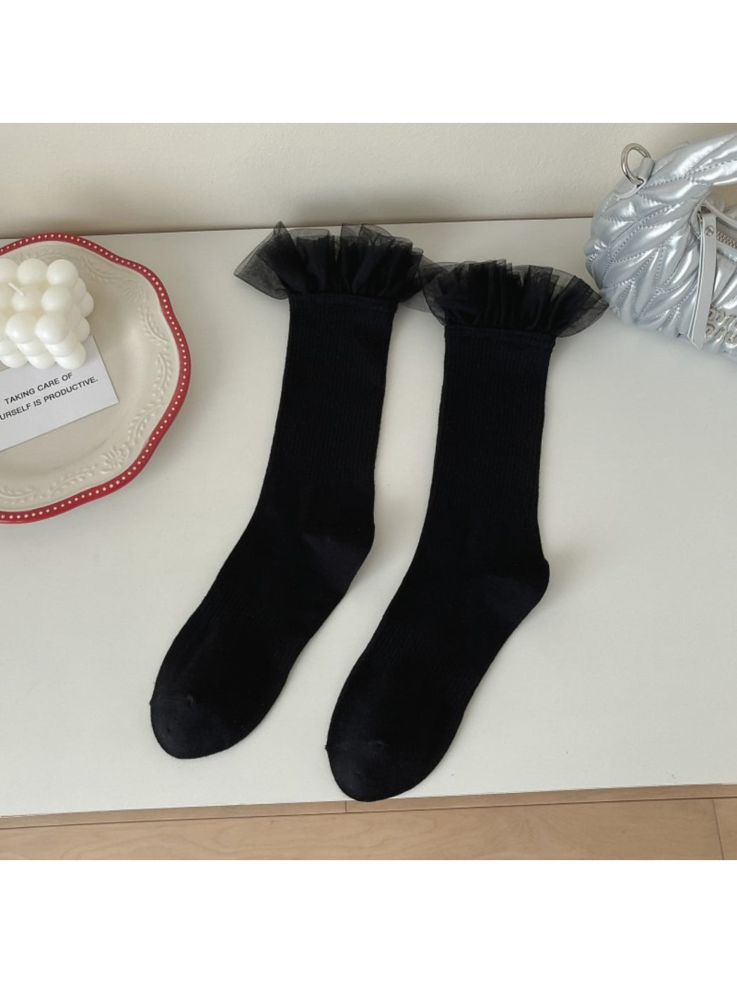Rufia - Layered Tulle Ruffle Crew Socks product image 5