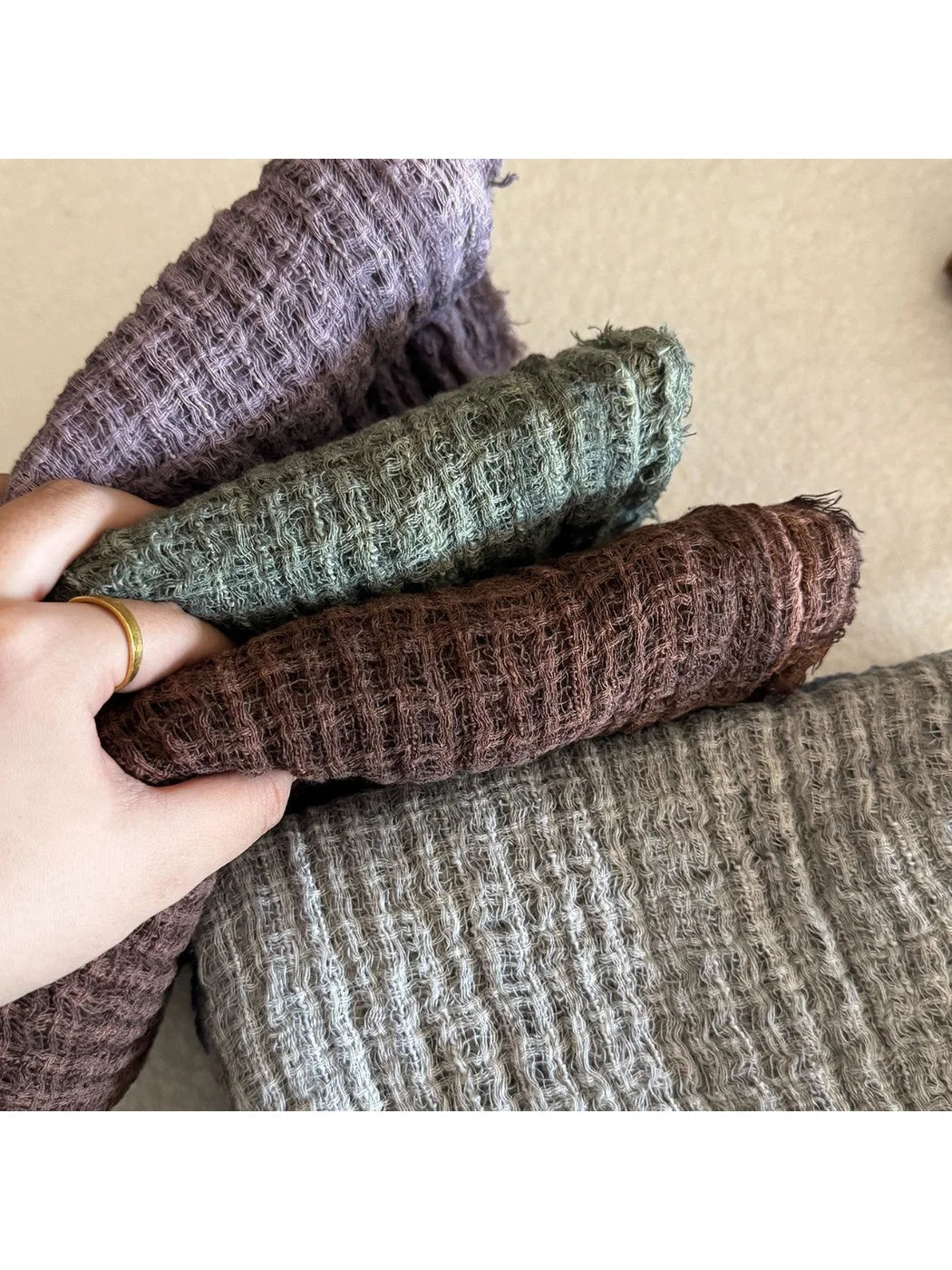 Scarvii - Fringed Crinkled Texture Scarf