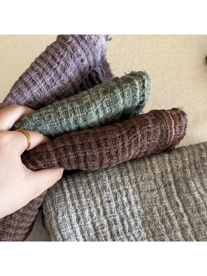 Scarvii - Fringed Crinkled Texture Scarf