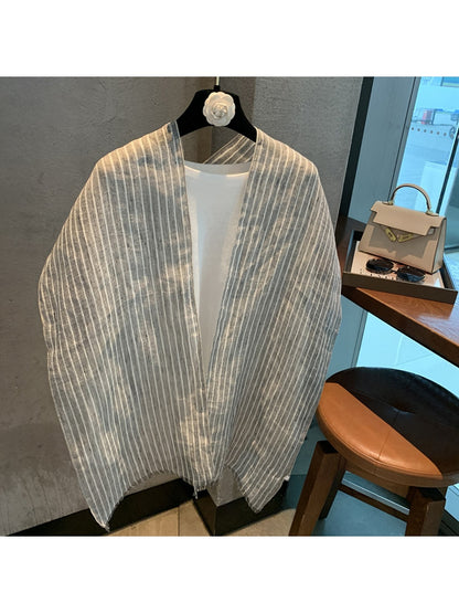 Scarvii - Minimal Gray Vertical Stripe Scarf