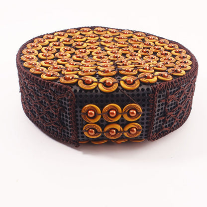 Cosbai - Boho Round Woven Crossbody Bag - Unique & Artistic