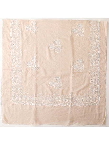 Scarvii - Elegant Scarf & Shawl with Rose Embroidered