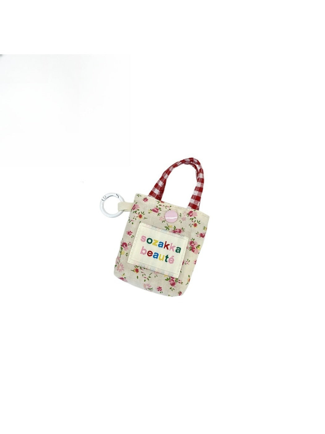 Cosbai - Floral Patchwork Mini Earphone Pouch & Coin Purse