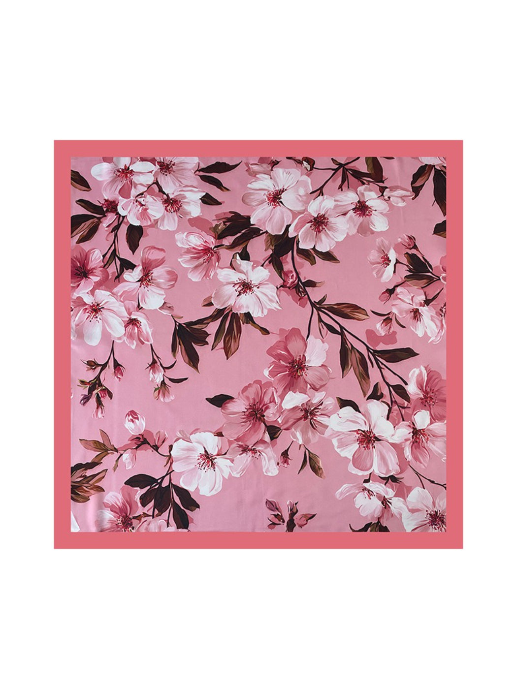 Scarvii - Elegant Floral Petal Pattern Square Scarf
