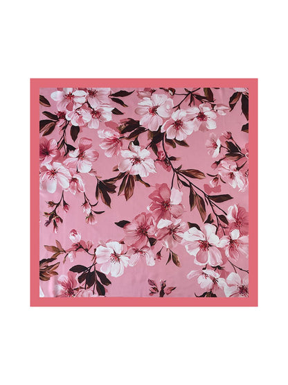 Scarvii - Elegant Floral Petal Pattern Square Scarf