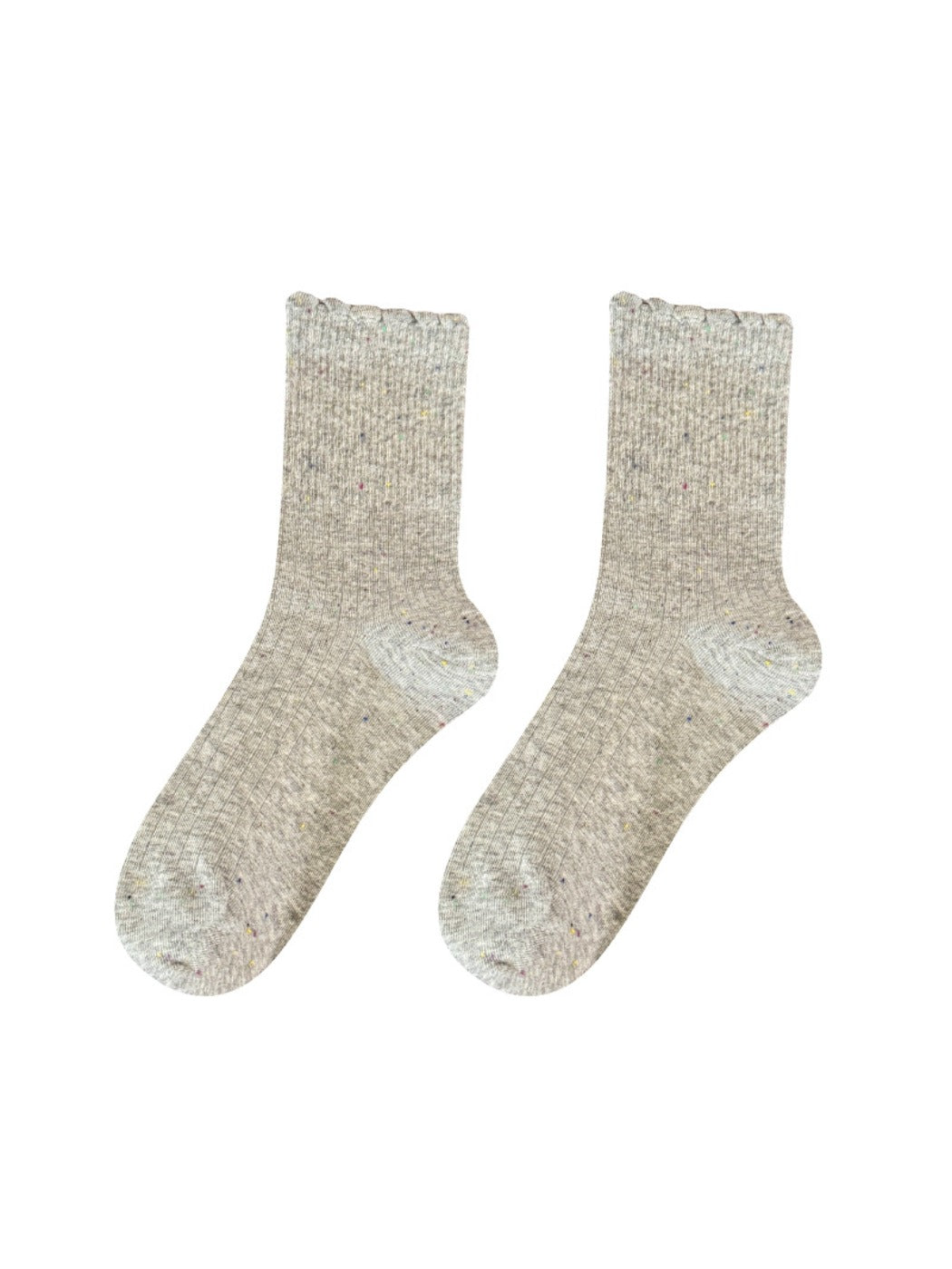 Rufia - Cute Ruffled Winter Socks with Colorful Starry Speckles