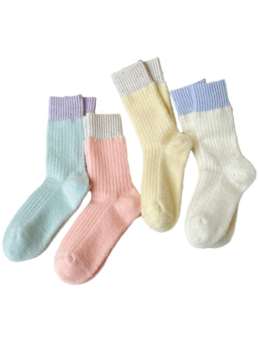 Rufia - Cozy Fleece Winter Quarter-Calf Socks – Warm & Soft