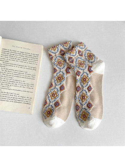 Rufia - Floral Tapestry Crew Socks