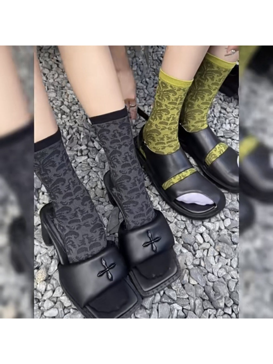 Rufia - Vintage Bloom Knit Crew Socks