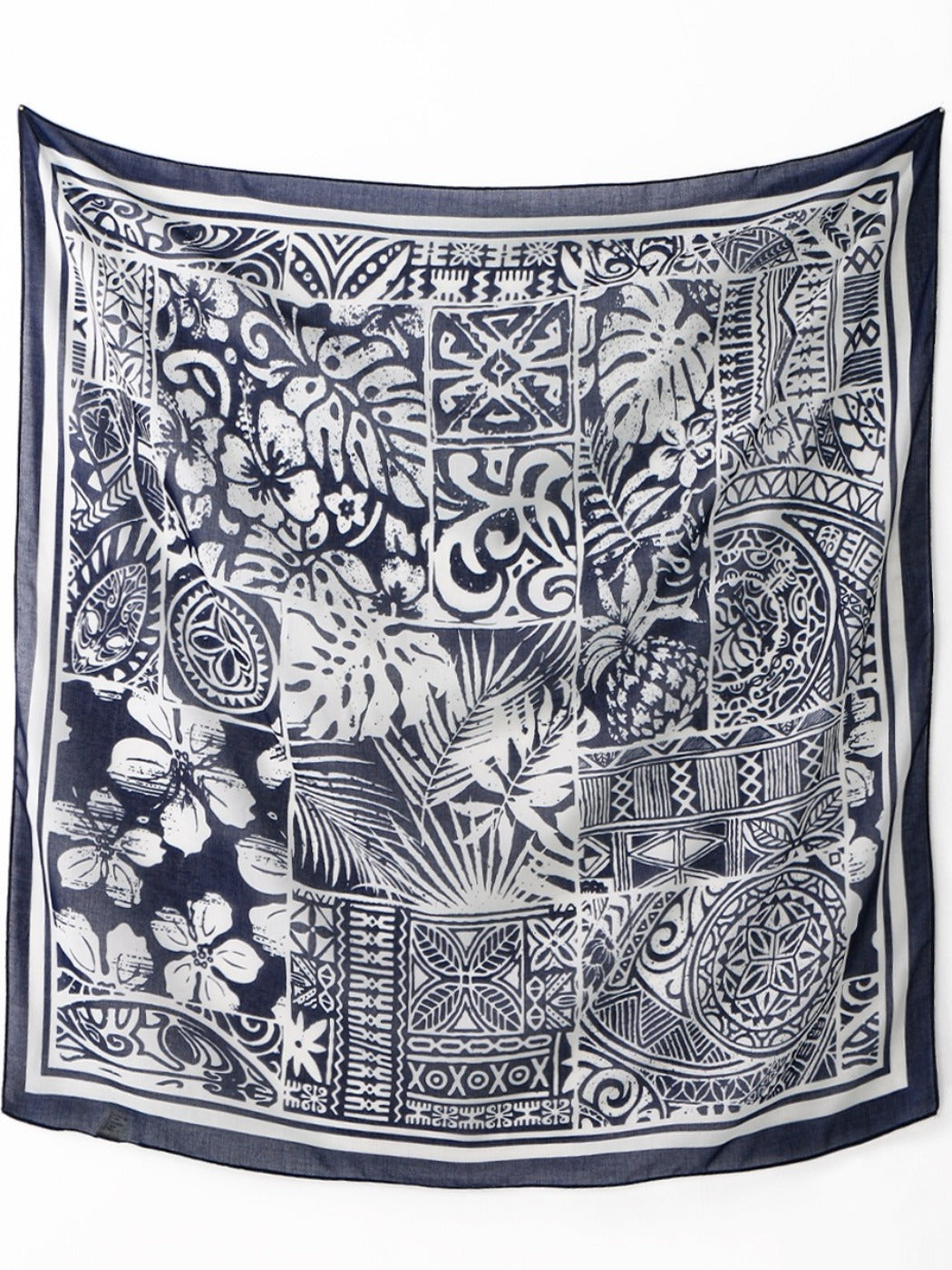 Scarvii - Ethnic Print Square Scarf & Shawl