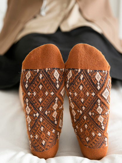 Rufia - Diamond Stitch Crew Socks
