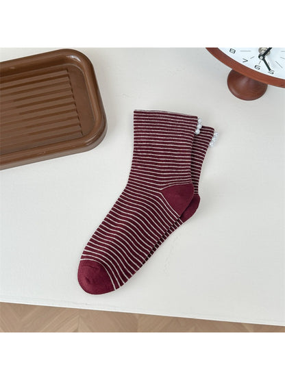 Rufia - Soft Knit Stripe Crew Socks