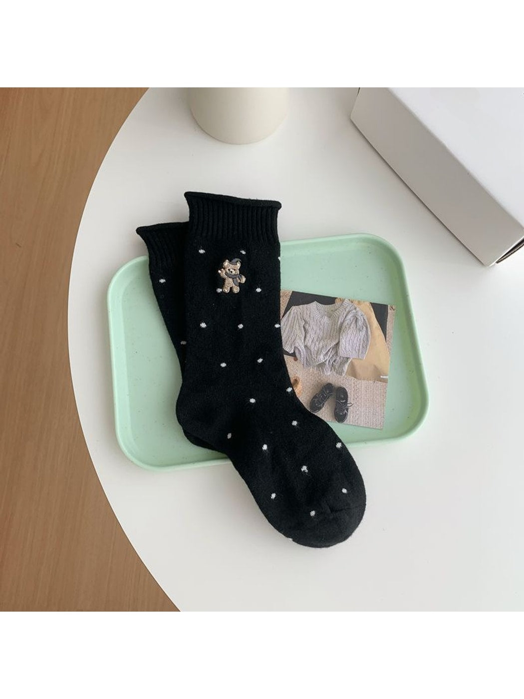 Rufia - Playful Polka Dot Crew Socks