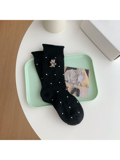 Rufia - Playful Polka Dot Crew Socks