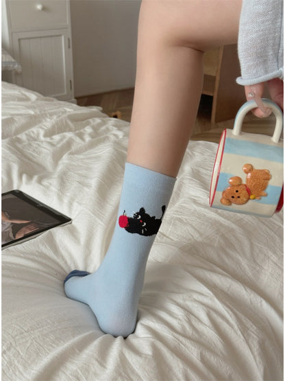 Rufia - Cute Cartoon Cat Crew Socks
