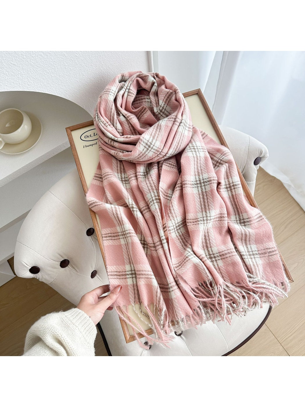 Scarvii - Classic Plaid Fringed Winter Scarf