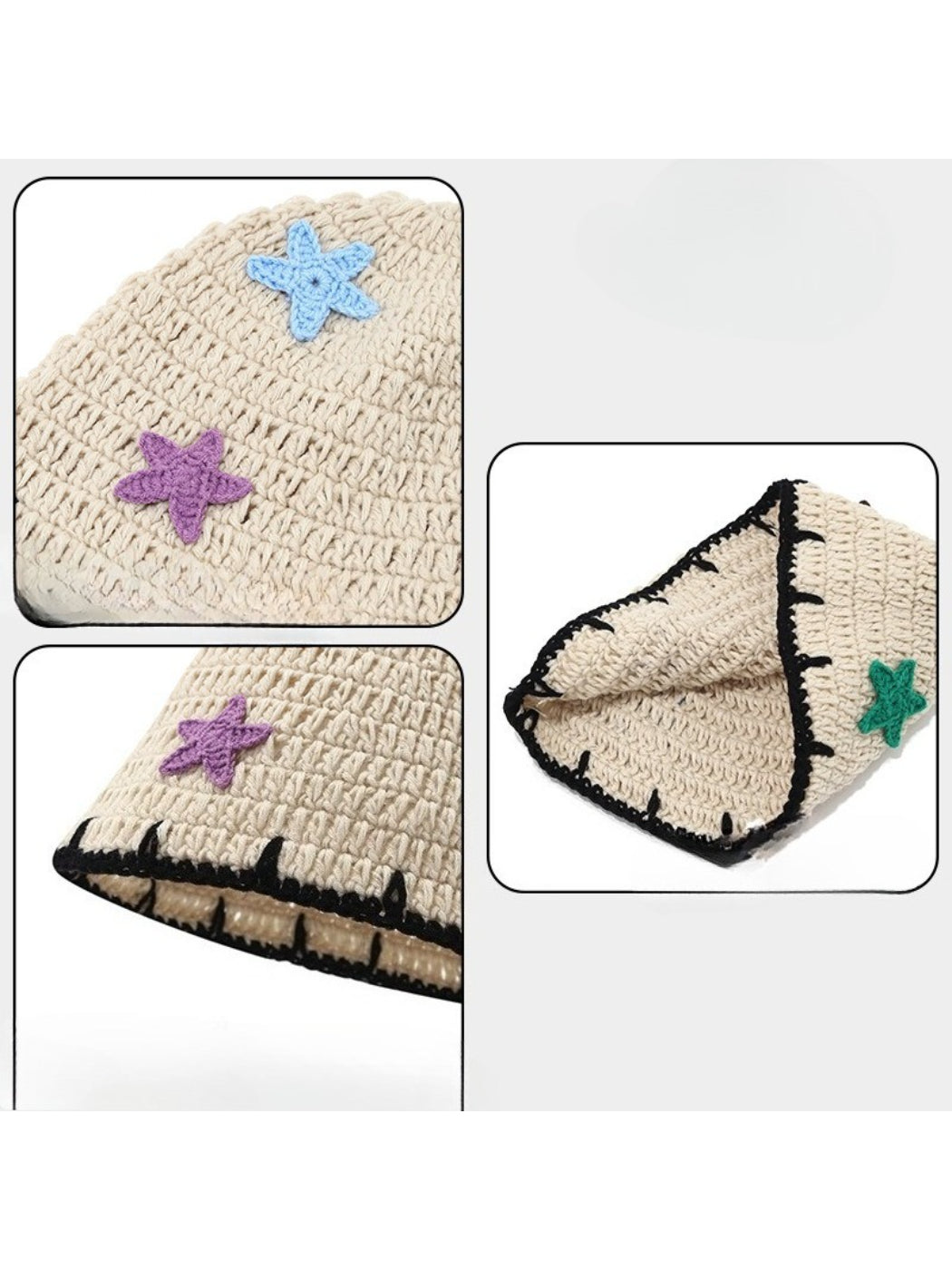 Haila - Playful Star Stitch Bucket Hat