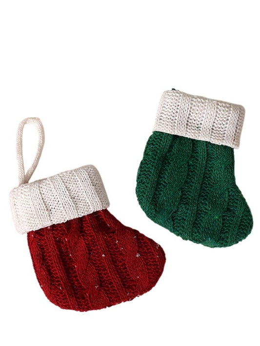 Xris - Knitted Christmas Stockings - Festive Home Décor Ornaments