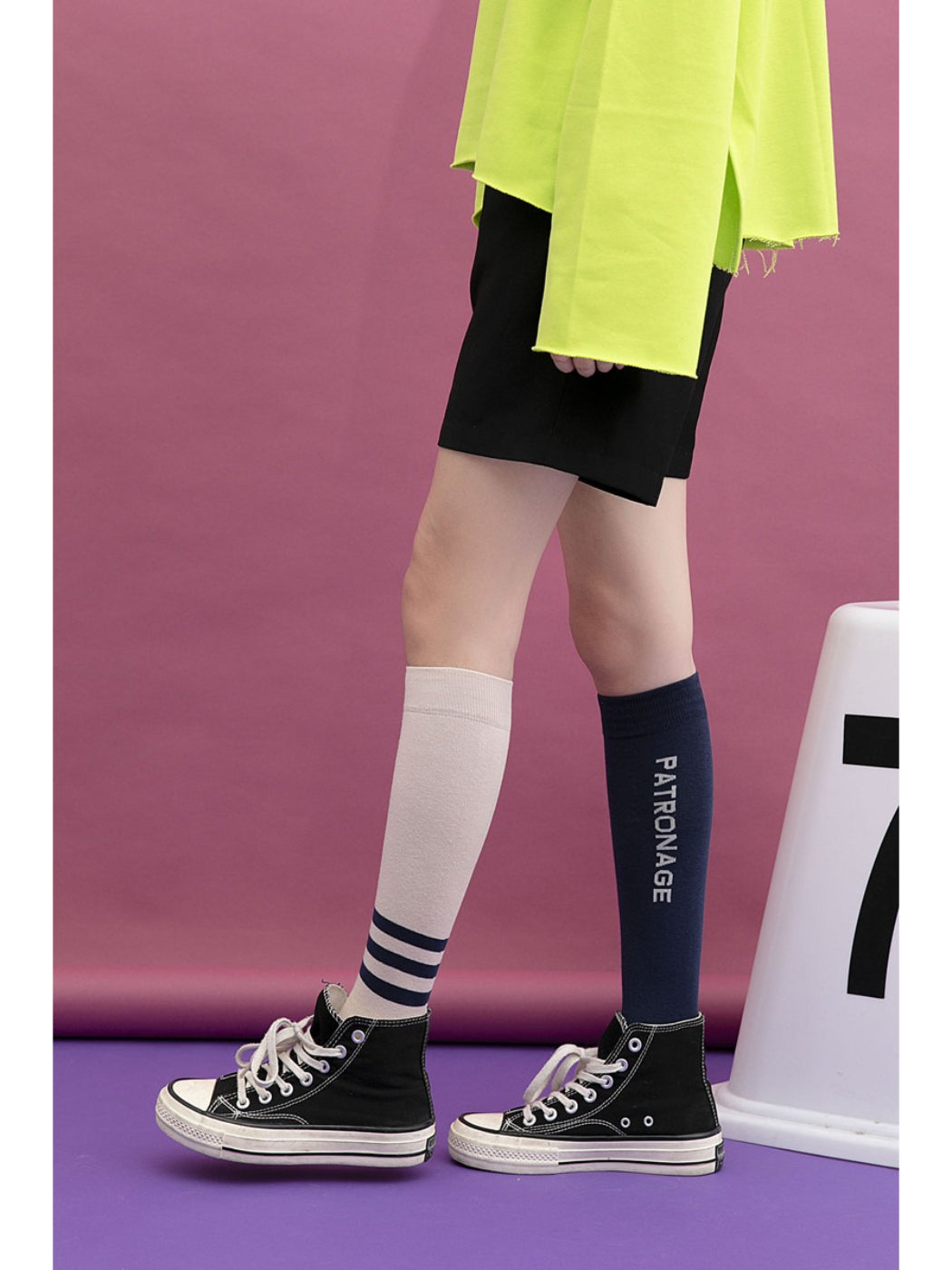 Rufia - Retro Stripe Knee-High Socks