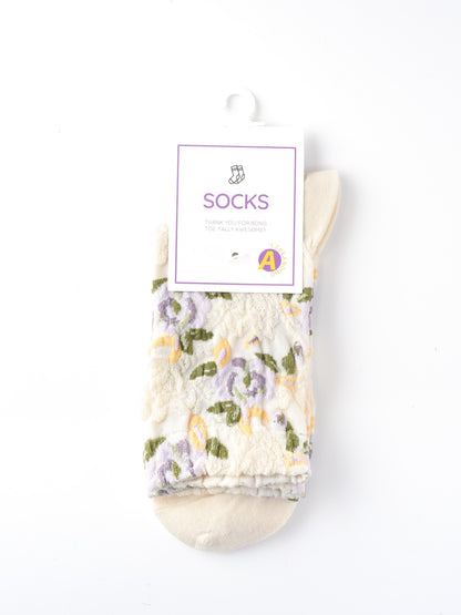 Rufia – Capsule Rose Motif Crew Socks