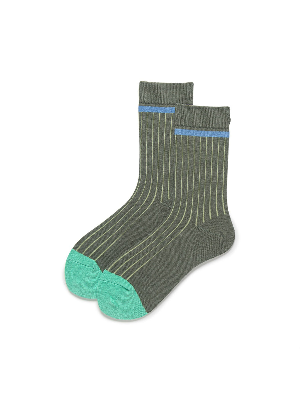 Rufia - Subtle Stripe Contrast Crew Socks