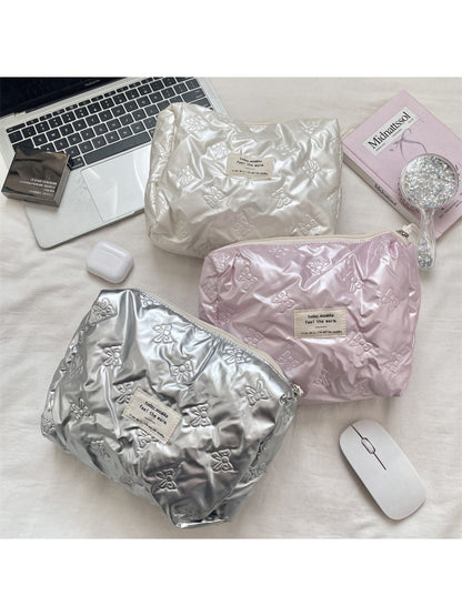 Cosbai - Bow Pattern Travel Cosmetic Bag