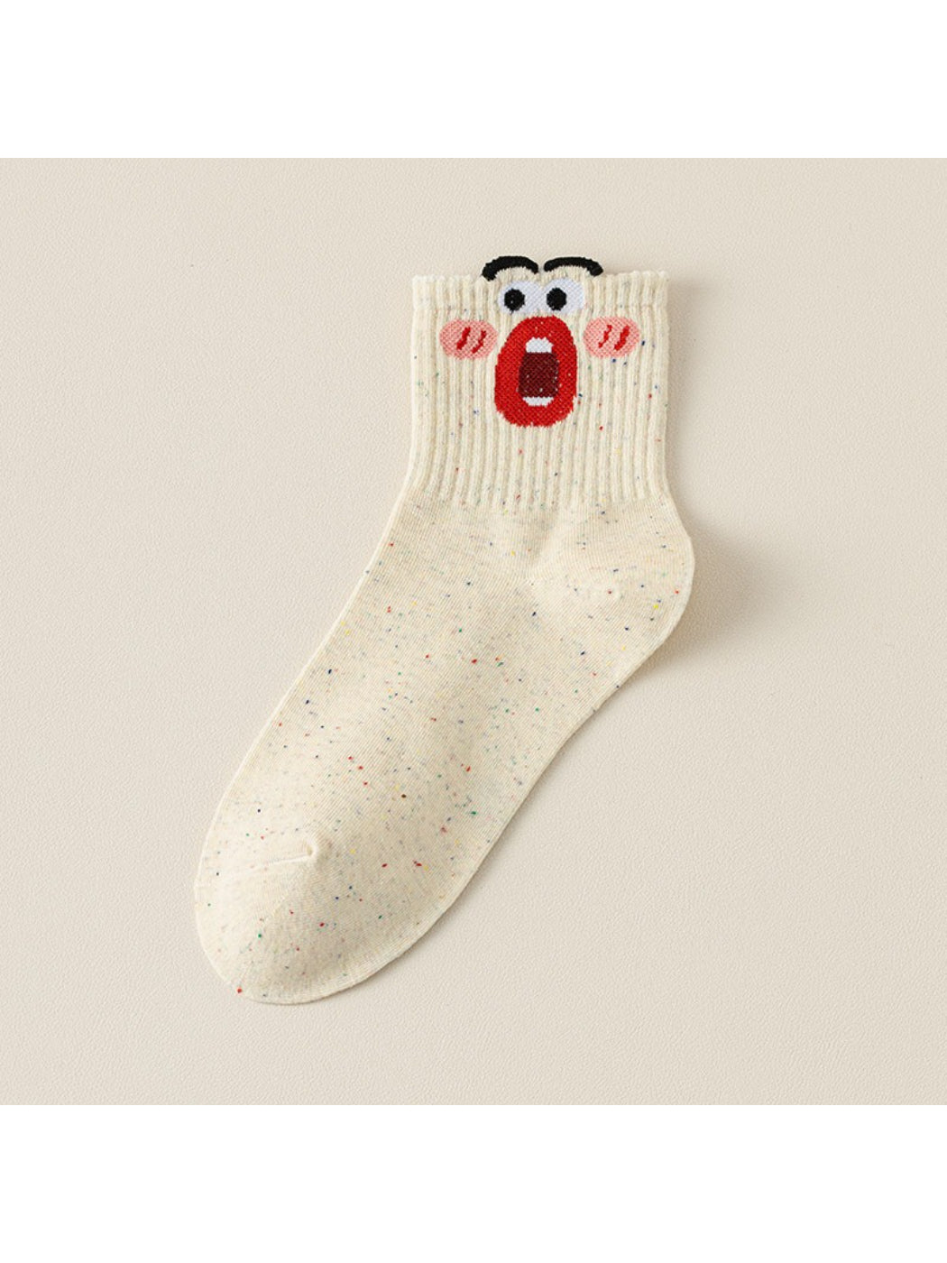 Rufia - Funny Face Confetti Crew Socks