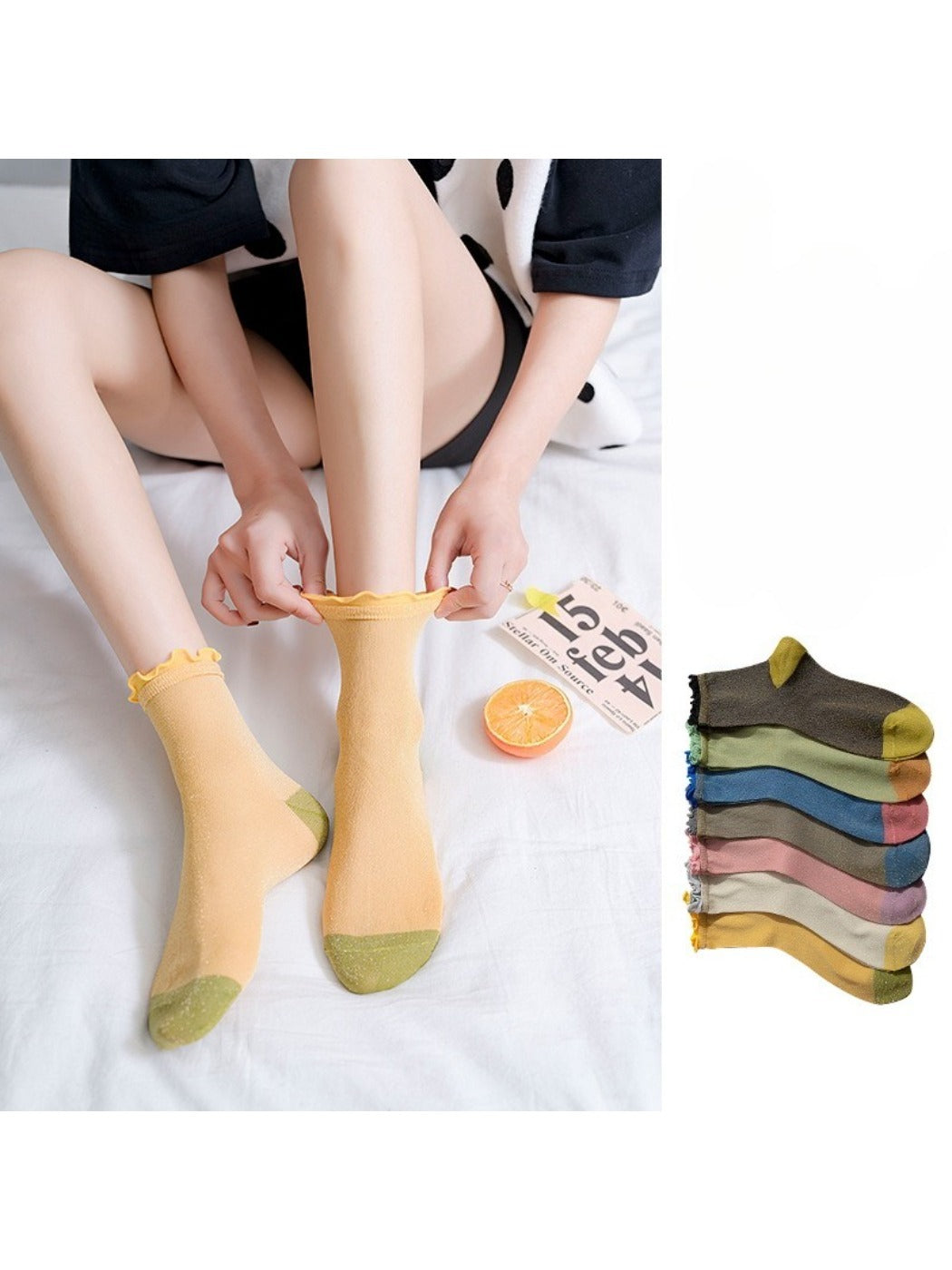 Rufia - Colorblock Ribbed Crew Socks product image 1