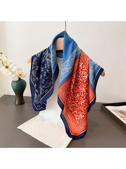 Scarvii - Square Scarf with Paisley Print